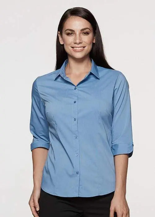 Aussie Pacific Ladies 3/4 Sleeve Shirt 2903T Corporate Wear Aussie Pacific